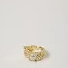 Bijoux*TWINSET Milano Bague Avec Perles Et Oval T New Gold