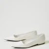 ballerines_avec_bout_poin_2.webp Ballerines Et Mocassins | Chaussures Plates*TWINSET Milano Ballerines Avec Bout Pointu Crème White