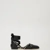 Ballerines Et Mocassins | Chaussures Plates*TWINSET Milano Ballerines Avec Perles Et Rubans Noir