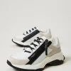 baskets_de_running_avec_f_2.webp Chaussures Plates | Baskets*TWINSET Milano Baskets De Running Avec Fermeture éclair Blanc