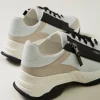 baskets_de_running_avec_f_3.webp Chaussures Plates | Baskets*TWINSET Milano Baskets De Running Avec Fermeture éclair Blanc