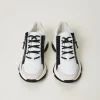 baskets_de_running_avec_f_4.webp Chaussures Plates | Baskets*TWINSET Milano Baskets De Running Avec Fermeture éclair Blanc