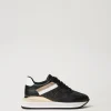 baskets_de_running_avec_s_0.webp Chaussures Plates | Baskets*TWINSET Milano Baskets De Running Avec Strass Noir
