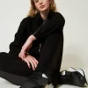 baskets_de_running_avec_s_1.webp Chaussures Plates | Baskets*TWINSET Milano Baskets De Running Avec Strass Noir
