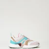 baskets_de_running_color__0.webp Chaussures Plates | Baskets*TWINSET Milano Baskets De Running Color Block Multicolore Blanc « Papers »/Vert « Tropical Emerald »/Rose « Pink Tulle »