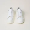 baskets_en_cuir_4.webp Chaussures Plates | Baskets*TWINSET Milano Baskets En Cuir Blanc
