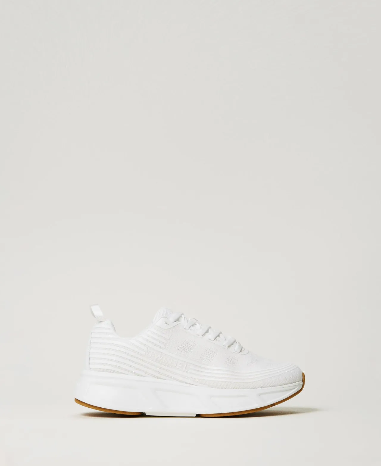 baskets_fessura_rayes_ave_0.webp Chaussures Plates | Baskets*TWINSET Milano Baskets Fessura Rayées Avec Logo Blanc
