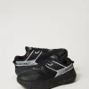baskets_fessura_rayes_ave_2-1.webp Chaussures Plates | Baskets*TWINSET Milano Baskets Fessura Rayées Avec Logo Contrasté Noir