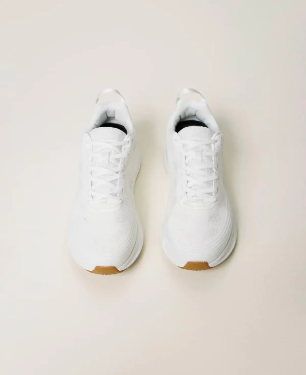 baskets_fessura_rayes_ave_4.webp Chaussures Plates | Baskets*TWINSET Milano Baskets Fessura Rayées Avec Logo Blanc