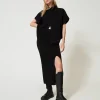 baskets_montantes__lacets_1.webp Chaussures Plates | Bottes Et Bottines*TWINSET Milano Baskets Montantes à Lacets Noir
