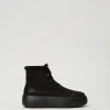 Chaussures Plates | Bottes Et Bottines*TWINSET Milano Baskets Montantes Avec Fausse Fourrure Noir