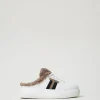 baskets_slides_avec_fauss_0.webp Chaussures Plates | Baskets*TWINSET Milano Baskets Slides Avec Fausse Fourrure Blanc