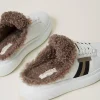 baskets_slides_avec_fauss_3.webp Chaussures Plates | Baskets*TWINSET Milano Baskets Slides Avec Fausse Fourrure Blanc