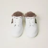 baskets_slides_avec_fauss_4.webp Chaussures Plates | Baskets*TWINSET Milano Baskets Slides Avec Fausse Fourrure Blanc