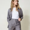 bermuda_ray_avec_poches_0.webp Shorts*TWINSET Milano Bermuda Rayé Avec Poches Gris Chiné Rayure Neige