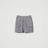 bermuda_ray_avec_poches_1.webp Shorts*TWINSET Milano Bermuda Rayé Avec Poches Gris Chiné Rayure Neige