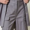 bermuda_ray_avec_poches_4.webp Shorts*TWINSET Milano Bermuda Rayé Avec Poches Gris Chiné Rayure Neige