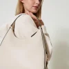 besace_avec_boucle_oval_t_1.webp Besaces | Sacs Porté Épaule*TWINSET Milano Besace Avec Boucle Oval T Blanc « Old White »