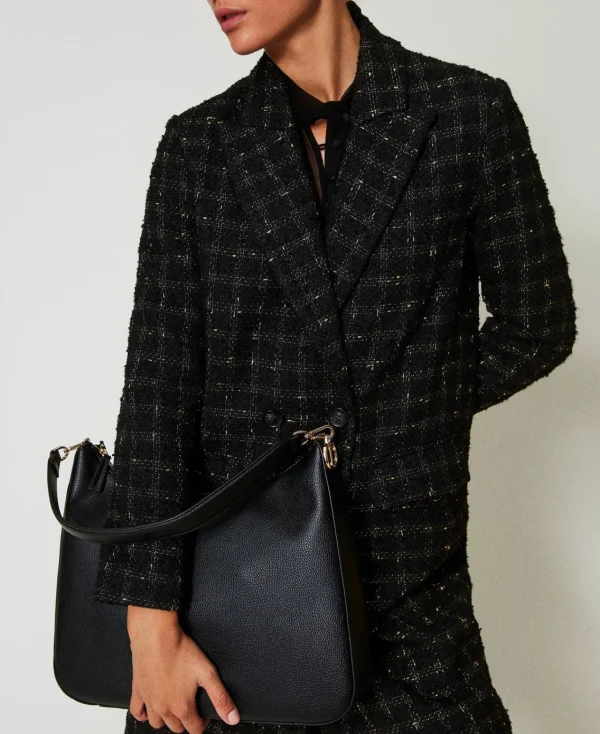 besace_taylor_avec_oval_t_1.webp Besaces | Sacs Porté Épaule*TWINSET Milano Besace «Taylor» Avec Oval T Noir