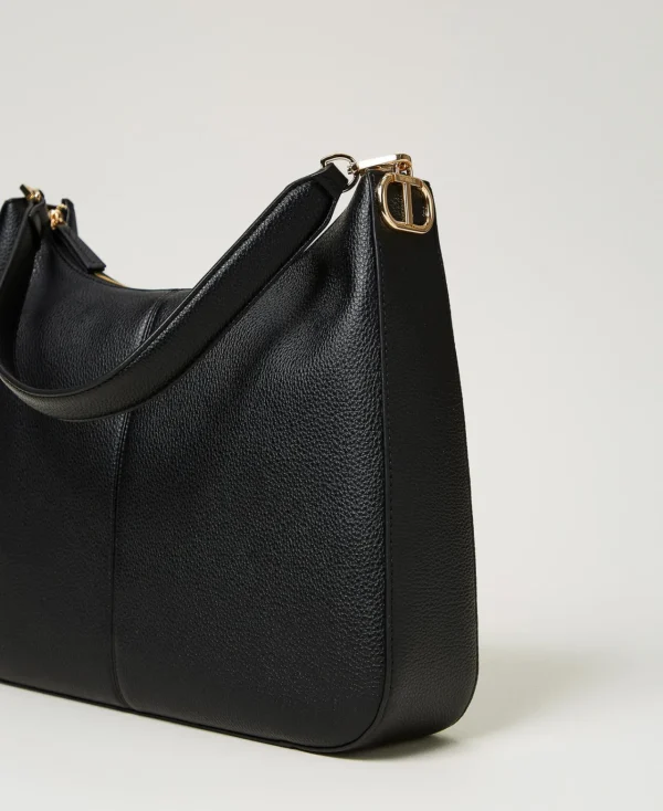 besace_taylor_avec_oval_t_2.webp Besaces | Sacs Porté Épaule*TWINSET Milano Besace «Taylor» Avec Oval T Noir