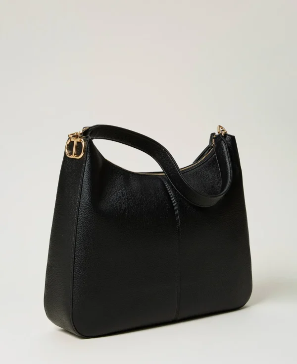 besace_taylor_avec_oval_t_3.webp Besaces | Sacs Porté Épaule*TWINSET Milano Besace «Taylor» Avec Oval T Noir