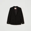 blazer_avec_bride_oval_t_1.webp Blousons Et Doudounes | Blazers*TWINSET Milano Blazer Avec Bride Oval T Noir