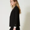 blazer_avec_bride_oval_t_6.webp Blousons Et Doudounes | Blazers*TWINSET Milano Blazer Avec Bride Oval T Noir