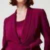 blazer_avec_ceinture_et_c_4.webp Blousons Et Doudounes | Blazers*TWINSET Milano Blazer Avec Ceinture Et Chaîne Oval T Violet « Prune Rouge »
