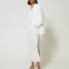 blazer_avec_sequins_allov_0.webp Blousons Et Doudounes | Blazers*TWINSET Milano Blazer Avec Sequins All-over Blanc "Papers"