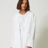 blazer_avec_sequins_allov_2.webp Blousons Et Doudounes | Blazers*TWINSET Milano Blazer Avec Sequins All-over Blanc "Papers"
