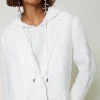 blazer_avec_sequins_allov_5.webp Blousons Et Doudounes | Blazers*TWINSET Milano Blazer Avec Sequins All-over Blanc "Papers"