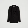 blazer_avec_strass_dgrads_1.webp Blousons Et Doudounes | Blazers*TWINSET Milano Blazer Avec Strass Dégradés Noir