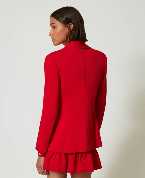 Blousons Et Doudounes | Blazers*TWINSET Milano Blazer Droit Fiery Red