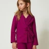 blazer_droit_avec_ceintur_2.webp Blousons Et Manteaux*TWINSET Milano Blazer Droit Avec Ceinture Magenta Purple
