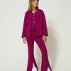 blazer_droit_avec_ceintur_5.webp Blousons Et Manteaux*TWINSET Milano Blazer Droit Avec Ceinture Magenta Purple