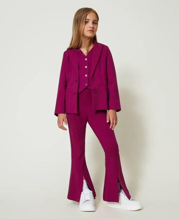 blazer_droit_avec_ceintur_5.webp Blousons Et Manteaux*TWINSET Milano Blazer Droit Avec Ceinture Magenta Purple
