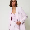 Blousons Et Doudounes | Blazers*TWINSET Milano Blazer En Crêpe Cady Rose « Pink Tulle »