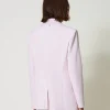 Blousons Et Doudounes | Blazers*TWINSET Milano Blazer En Crêpe Cady Rose « Pink Tulle »