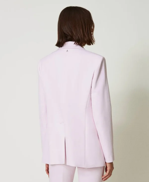 Blousons Et Doudounes | Blazers*TWINSET Milano Blazer En Crêpe Cady Rose « Pink Tulle »