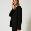 Blousons Et Doudounes | Blazers*TWINSET Milano Blazer En Drap Avec Sequins Noir