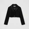 Blousons Et Manteaux*TWINSET Milano Blazer Spencer En Flanelle Noir