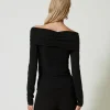 Blouses Et Chemises*TWINSET Milano Blouse Avec Col Froncé Noir