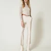 blouse_cropped_en_dentell_5.webp Blouses Et Chemises*TWINSET Milano Blouse Cropped En Dentelle Macramé Blanc « Old White »