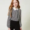 Blouses Et Chemises*TWINSET Milano Blouse En Crêpe De Chine Avec Imprimé Imprimé Oval T Chaîne