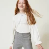 Blouses Et Chemises*TWINSET Milano Blouse En Crêpe De Chine Avec Jabot Off White