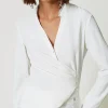 Blouses Et Chemises*TWINSET Milano Blouse En Crêpe De Chine Recyclé Crème White