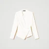 Blouses Et Chemises*TWINSET Milano Blouse En Crêpe De Chine Recyclé Crème White