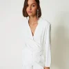 Blouses Et Chemises*TWINSET Milano Blouse En Crêpe De Chine Recyclé Crème White
