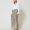 blouse_en_popeline_avec_f_5.webp Blouses Et Chemises*TWINSET Milano Blouse En Popeline Avec Finition Croisée Blanc