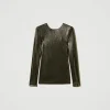 blouse_lame_avec_nud_1.webp Blouses Et Chemises*TWINSET Milano Blouse Lamée Avec Nœud Lamé Or/Noir
